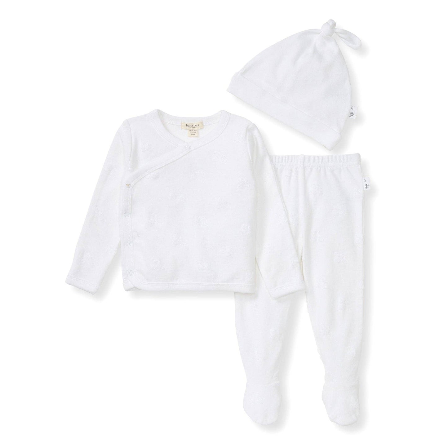 Raised Terry Bee Take Me Home Set - Cloud | Organic Cotton
