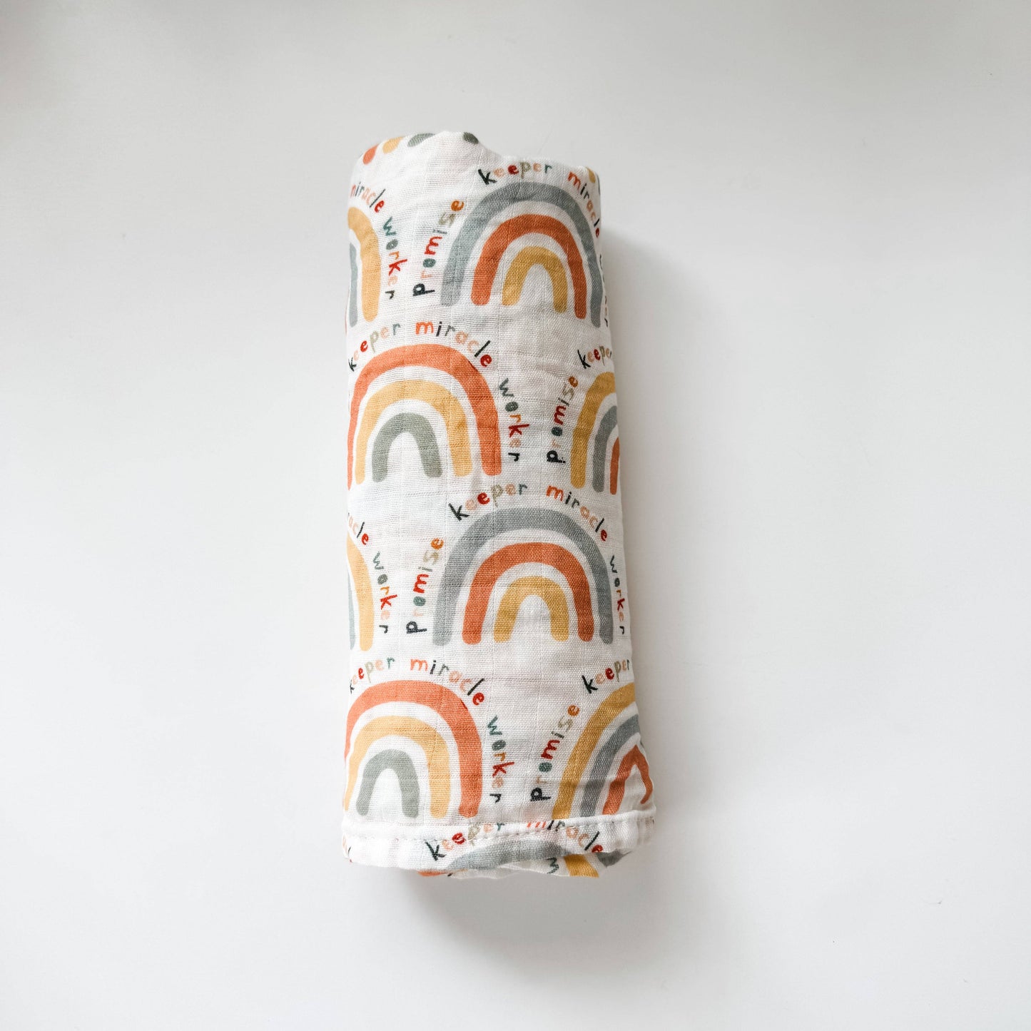Promise Keeper Rainbows - Baby Muslin Blanket Swaddle