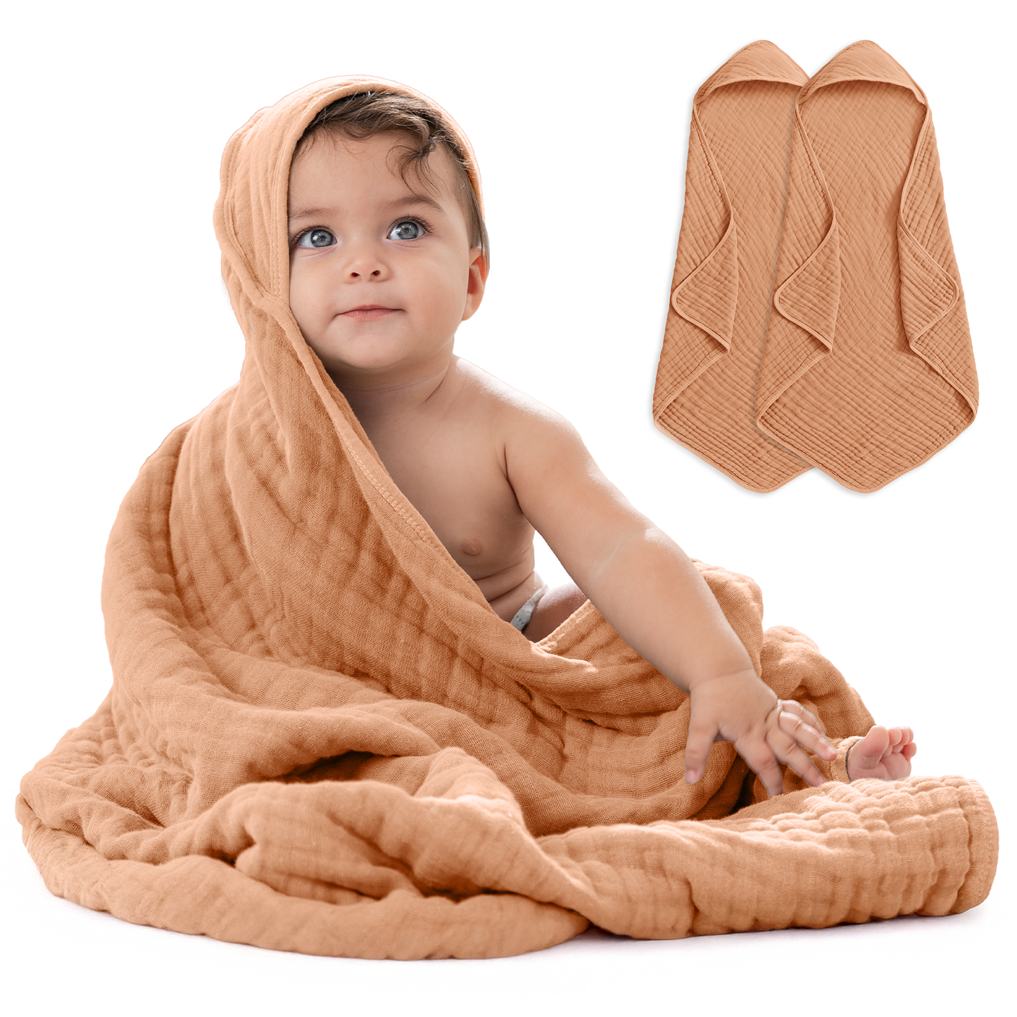 6 Layer Muslin Hooded Towel