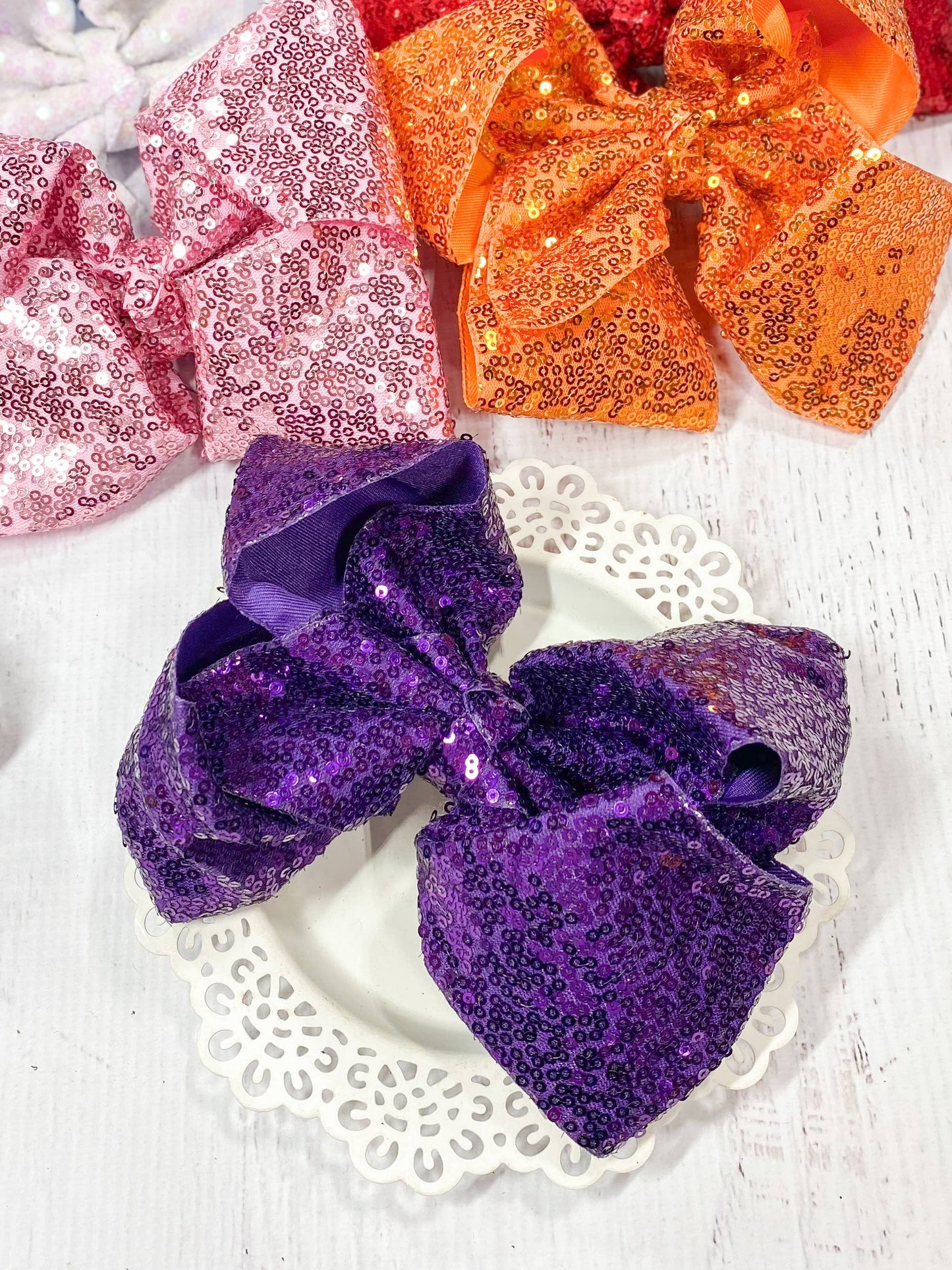Sequin Texas Size Hair Bows