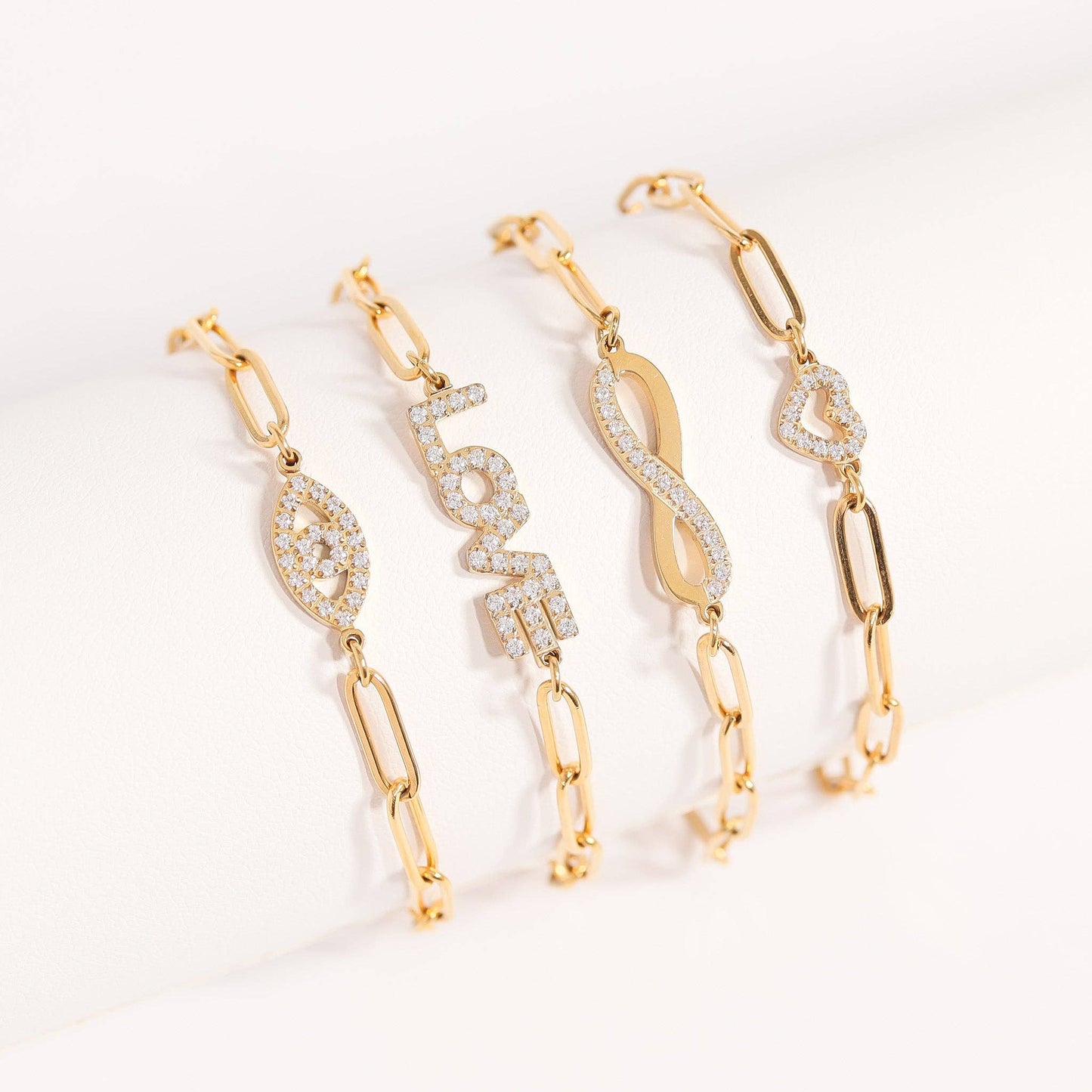 Forever Heart Paperclip Bracelet