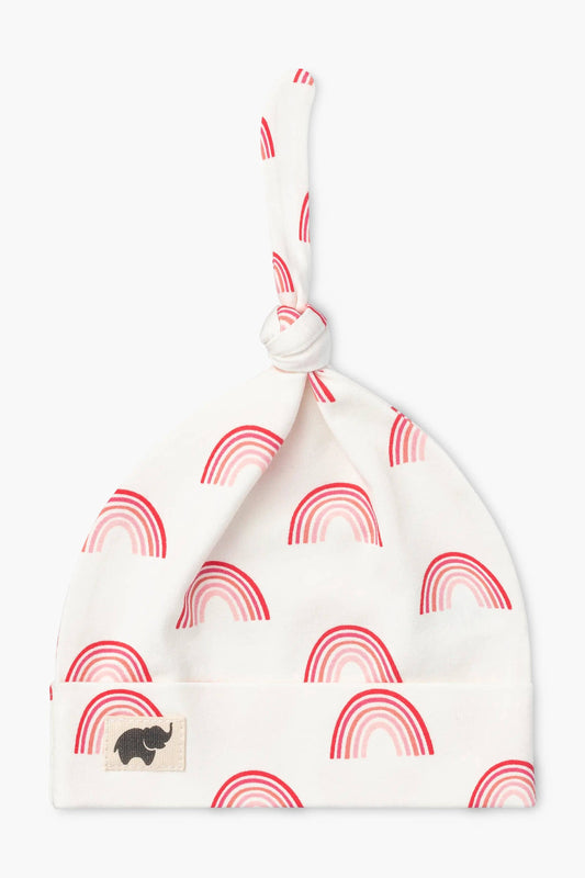 Light Pink Rainbow Knot Hat | 100% Organic Cotton