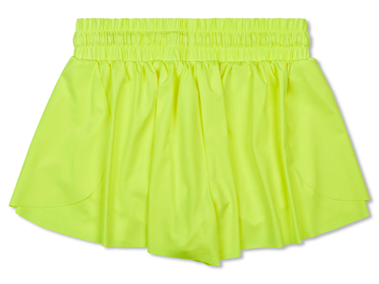 Neon Yellow Butterfly Shorts