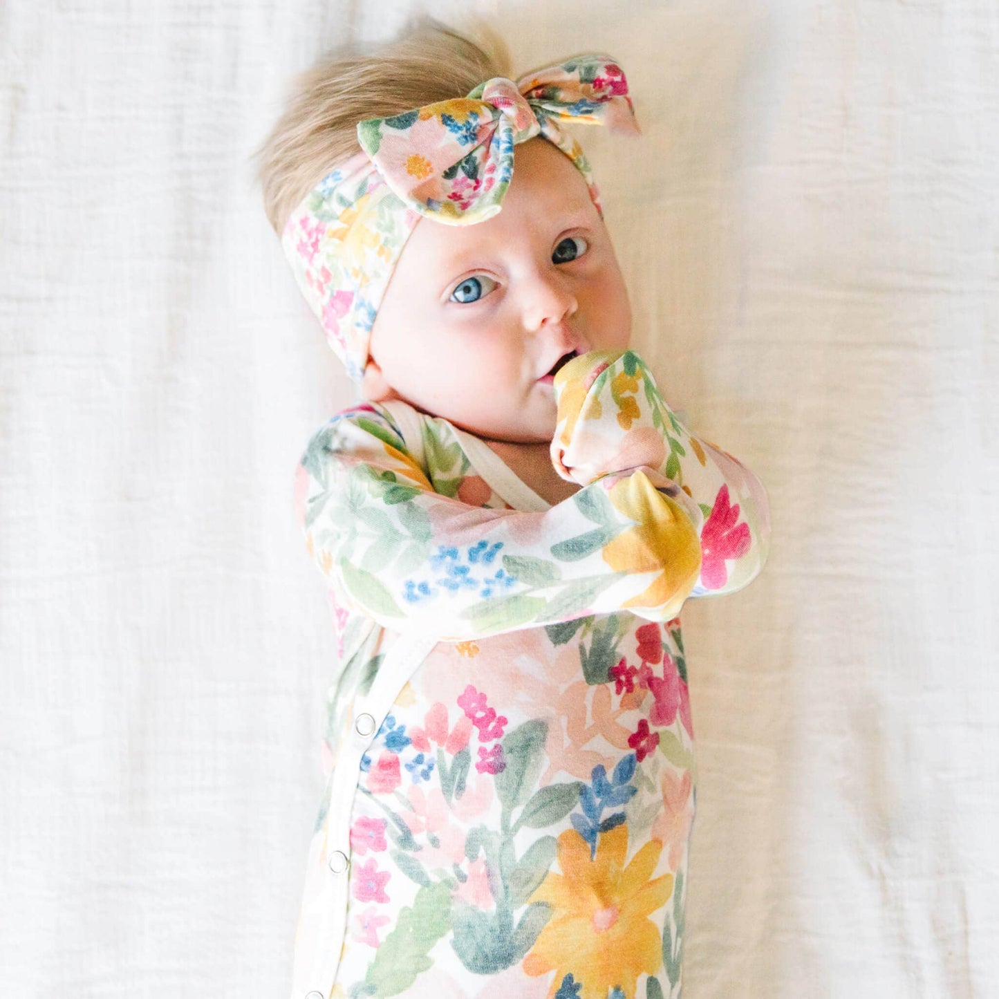 Copper Pearl | Newborn Knotted Gown - Lark