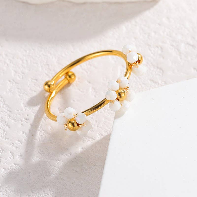 Beaded Flower Ring
