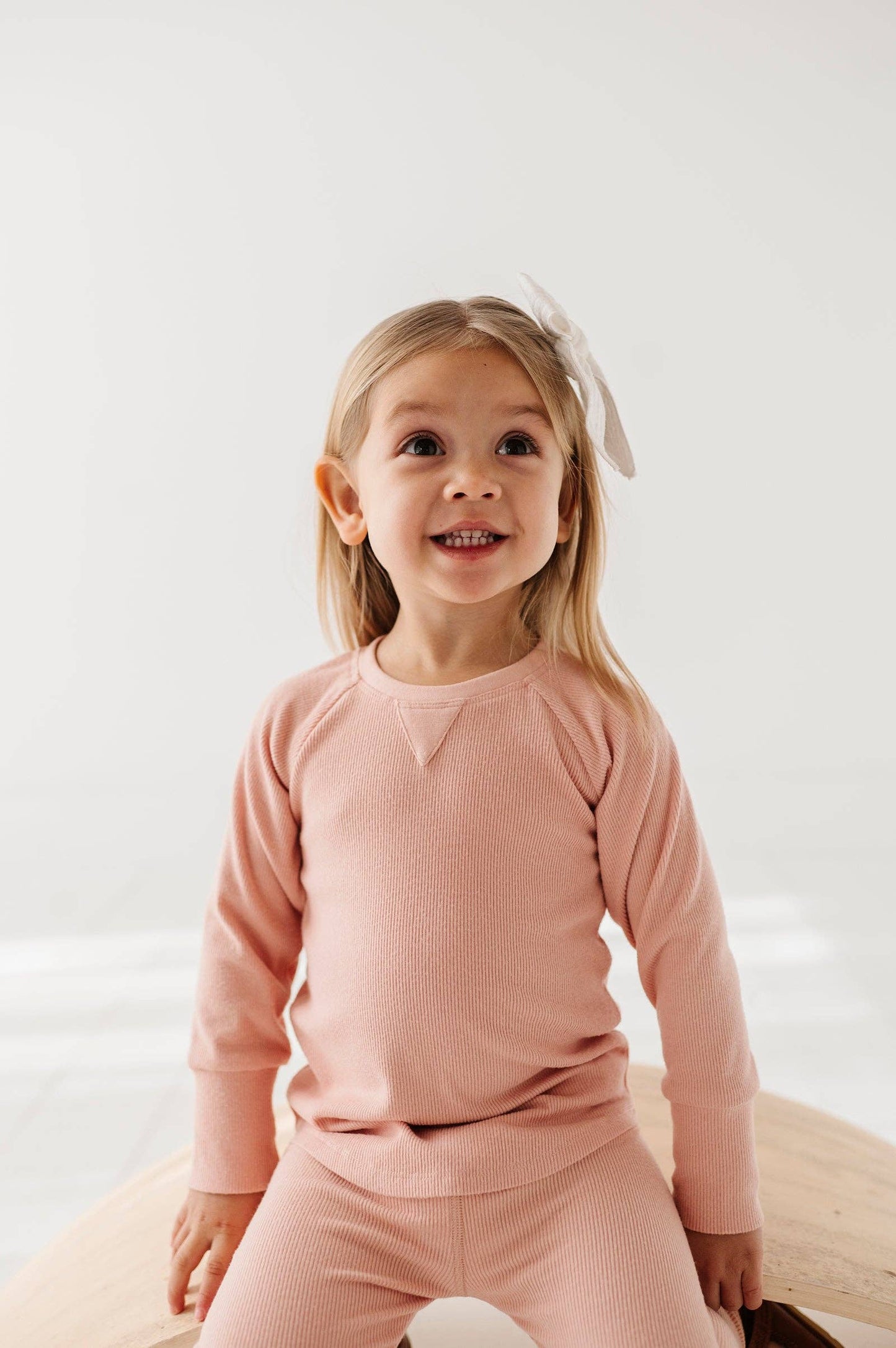 Bamboo/Cotton Ribbed Top | Misty Rose