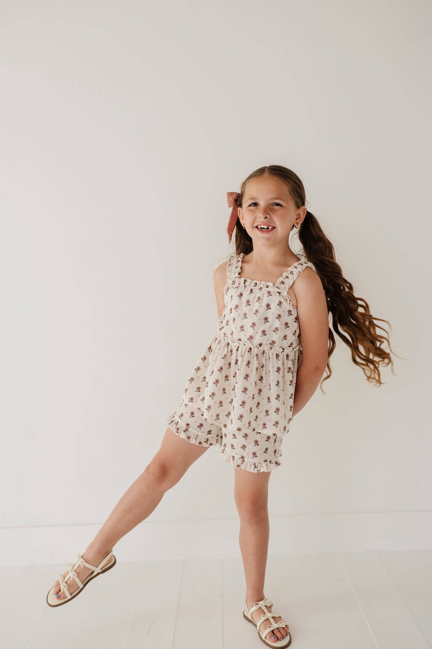 Avery & Alexander Ruffle Gauze Tank