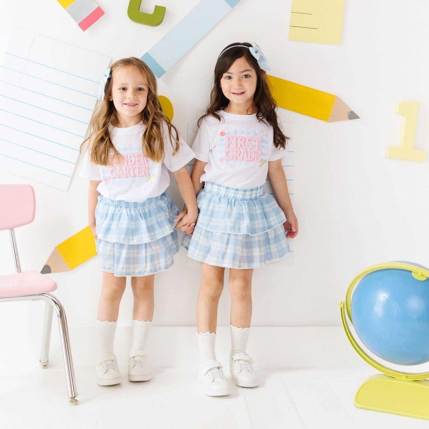 Blue Plaid Skort - Back To School