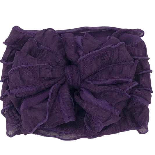Rockin Royalty - Plum Ruffled Headband