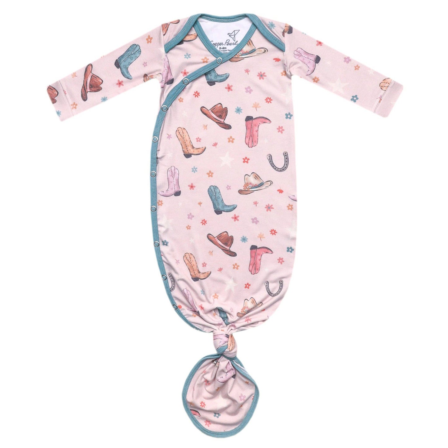 Copper Pearl | Newborn Knotted Gown - Cheyenne