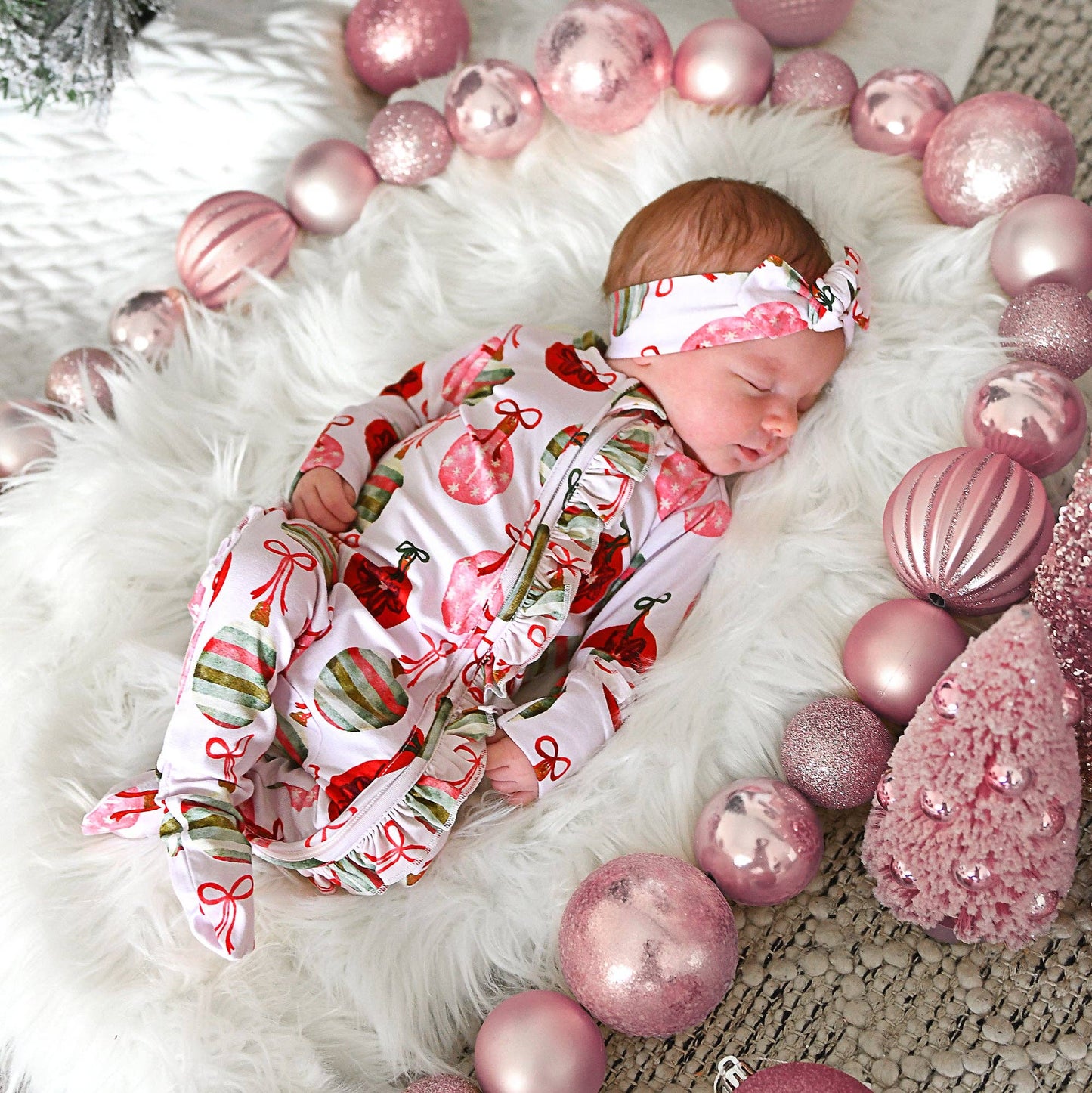 Kit Ornaments Ruffle Bamboo Zip Romper