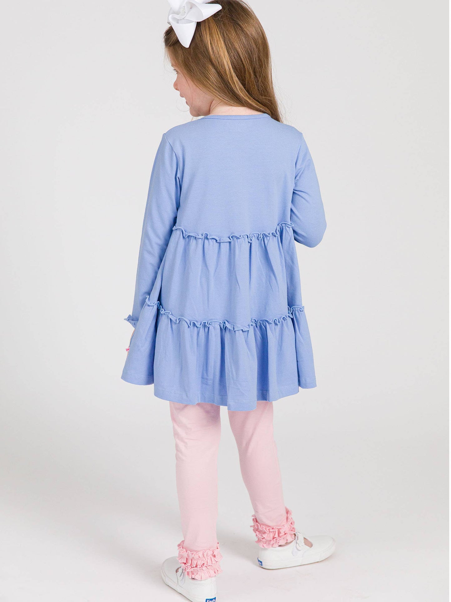 RuffleButts + RuggedButts - Girls Pink Classic Ruffle Leggings