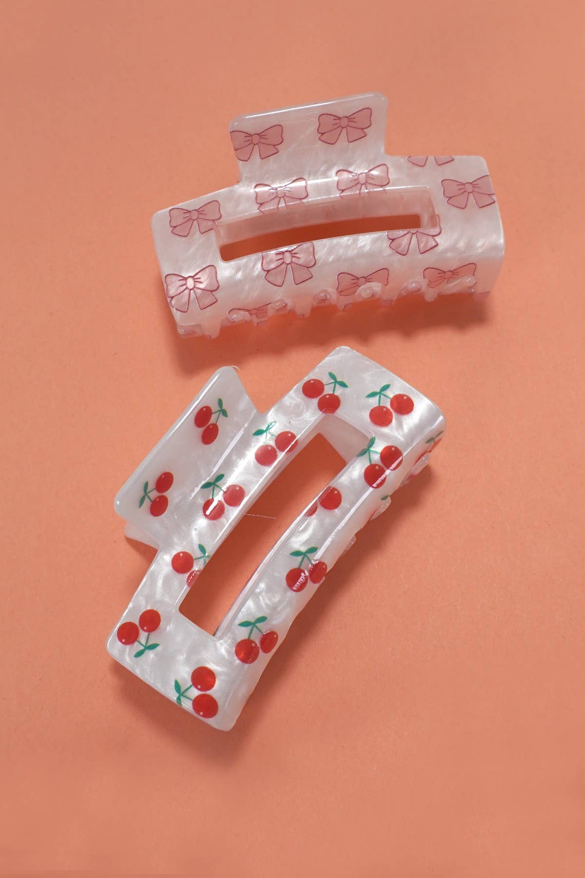 Bow Rectangle Hair Claw Clip
