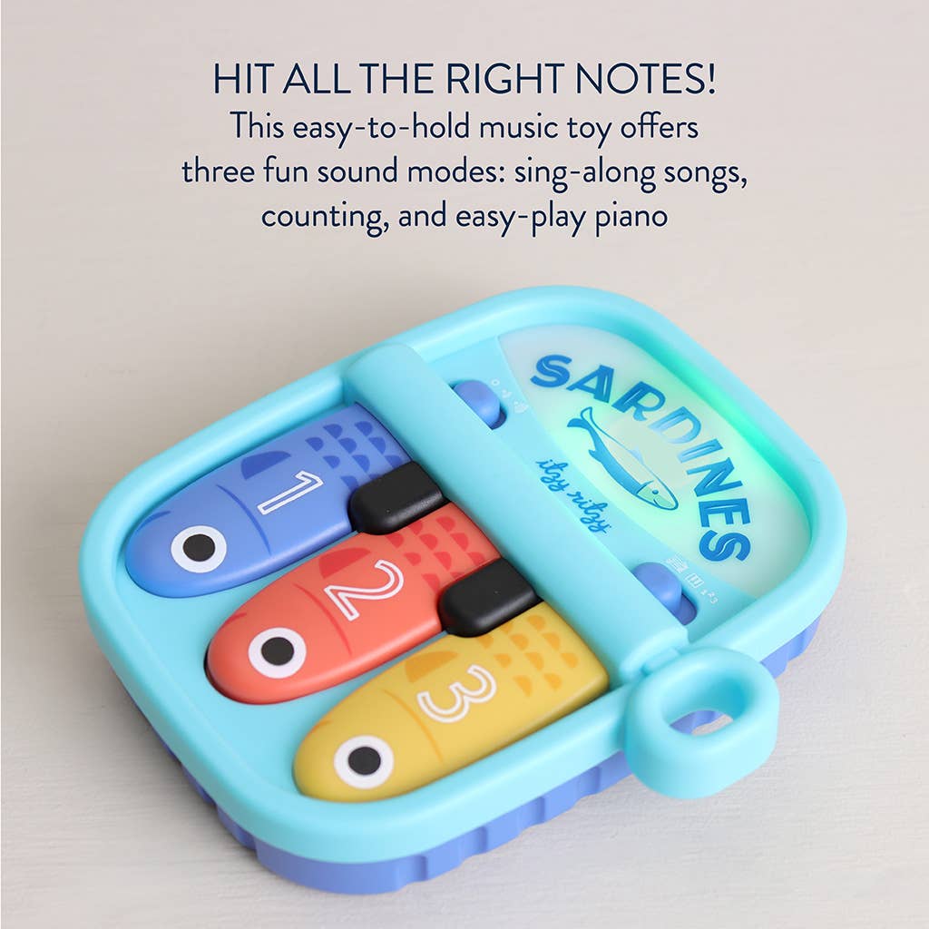 Italy Ritzy | Bitzy Tunes™ Sardines - Light-up Interactive Piano Toy