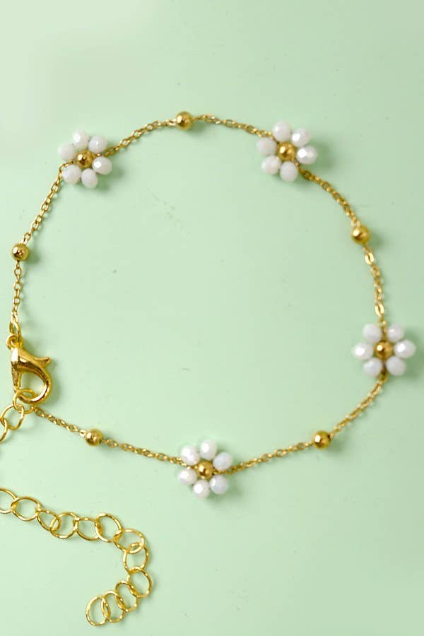 Beaded Flower Bracelet