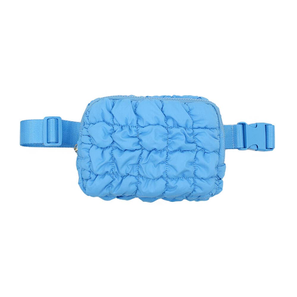 Cornflower Blue Puffer Belt Bag