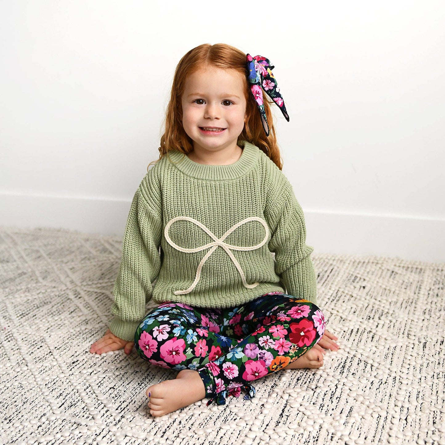 Green Bow Oversized Sweater