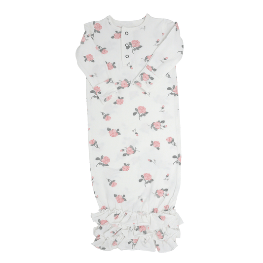 Sweet Bamboo - Ruffle Gown © - Roses White