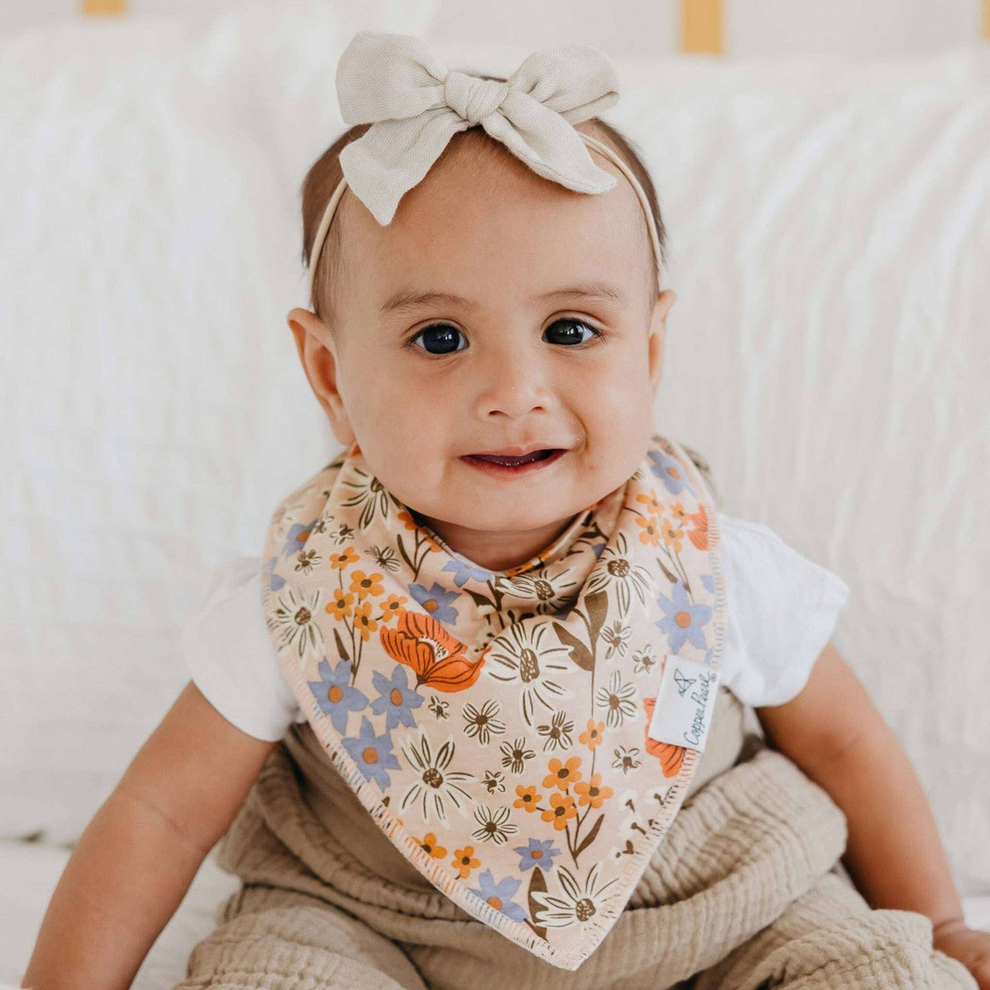 Copper Pearl | 4 Pack Baby Bandana Bibs - Eden