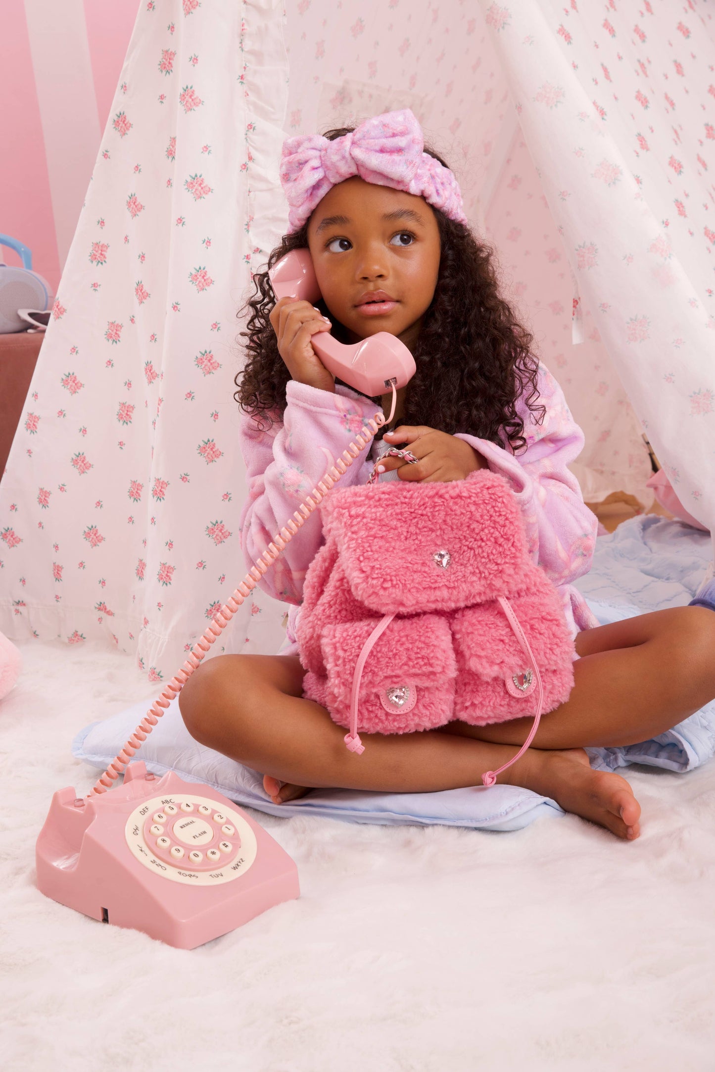 OMG Accessories - Sherpa Flap Mini Backpack