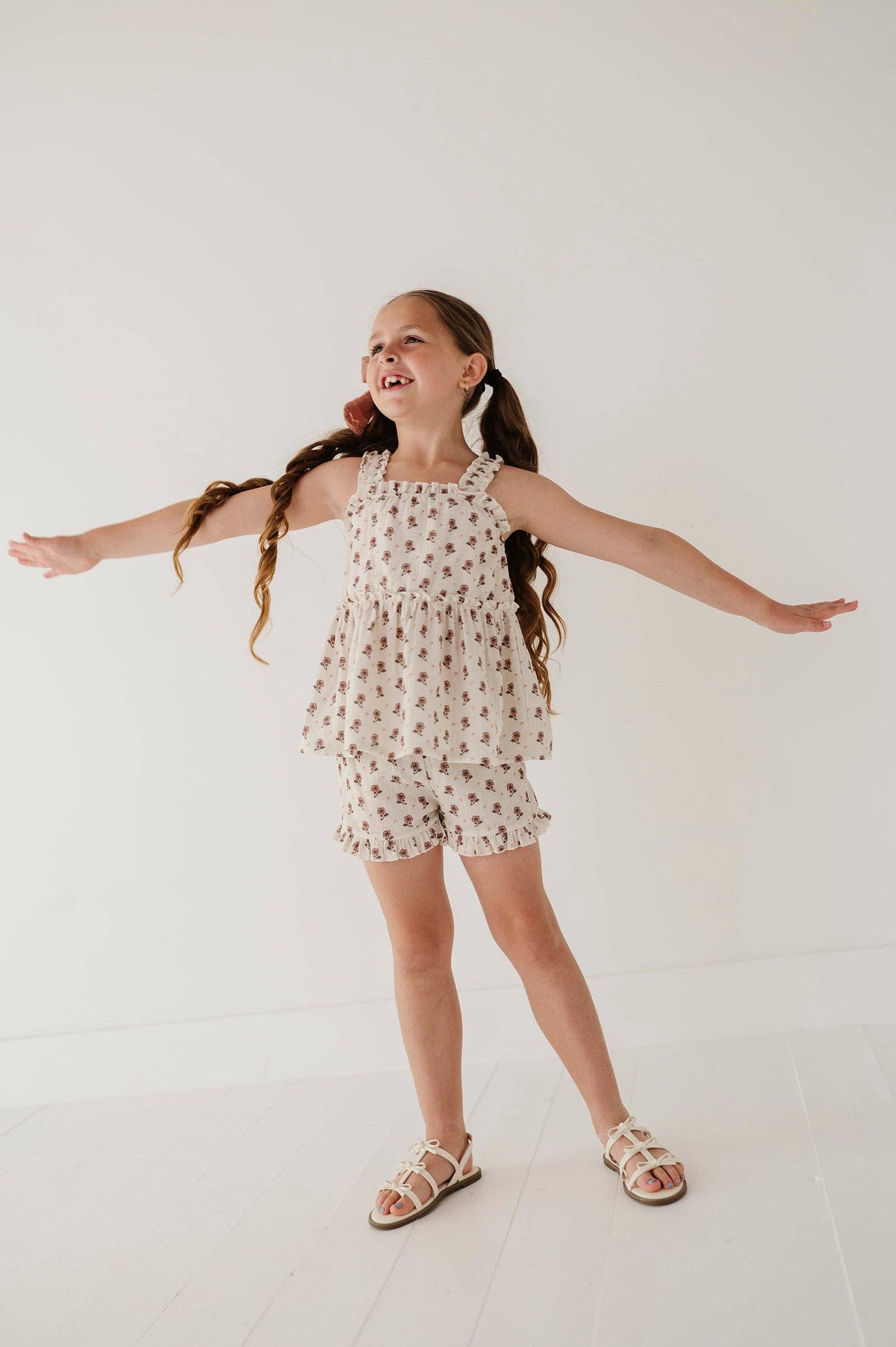 Avery & Alexander Ruffle Gauze Tank