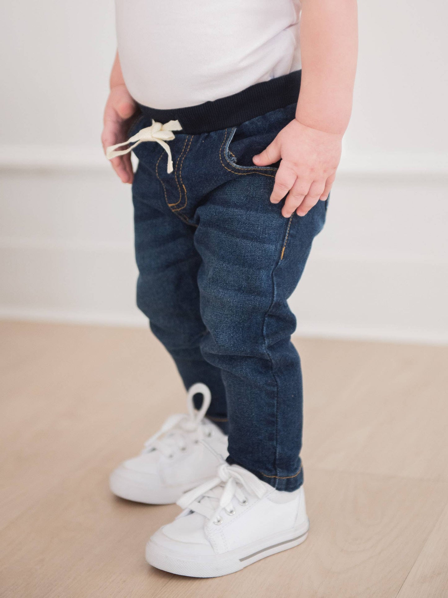 RuffleButts + RuggedButts - Boys Medium Wash Pull-on Jeans