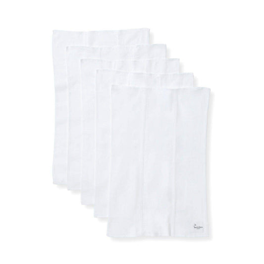 Bee Essentials Set of 5 Burp Cloths - Cloud | Organic Cotton