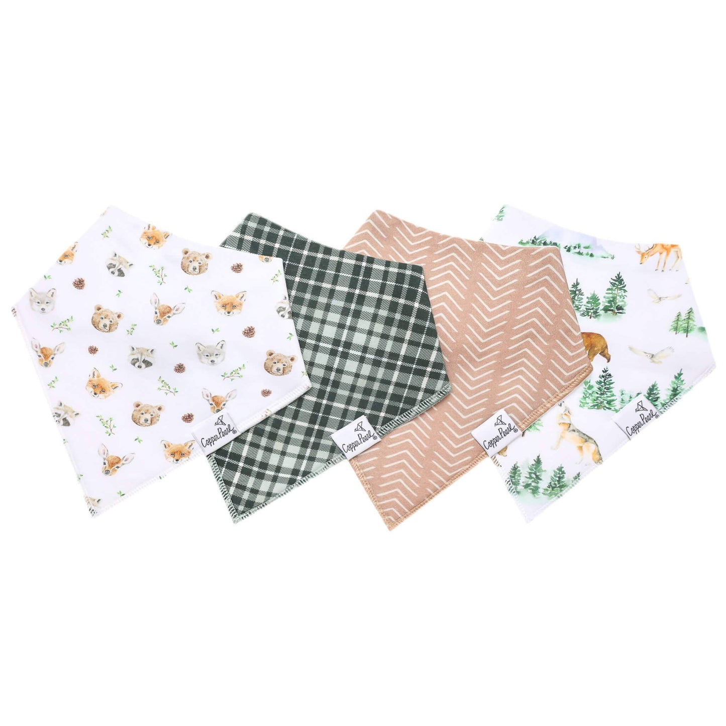 Copper Pearl | 4 Pack Baby Bandana Bibs - Wilder