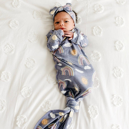 Copper Pearl | Newborn Knotted Gown - Hope
