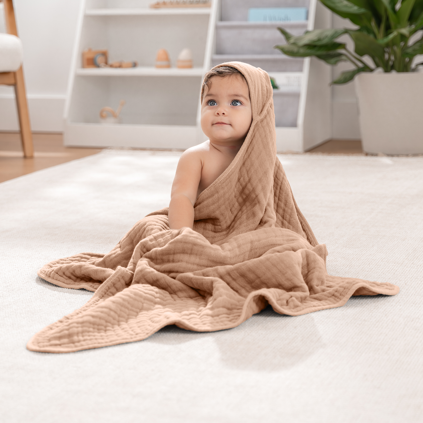 6 Layer Muslin Hooded Towel