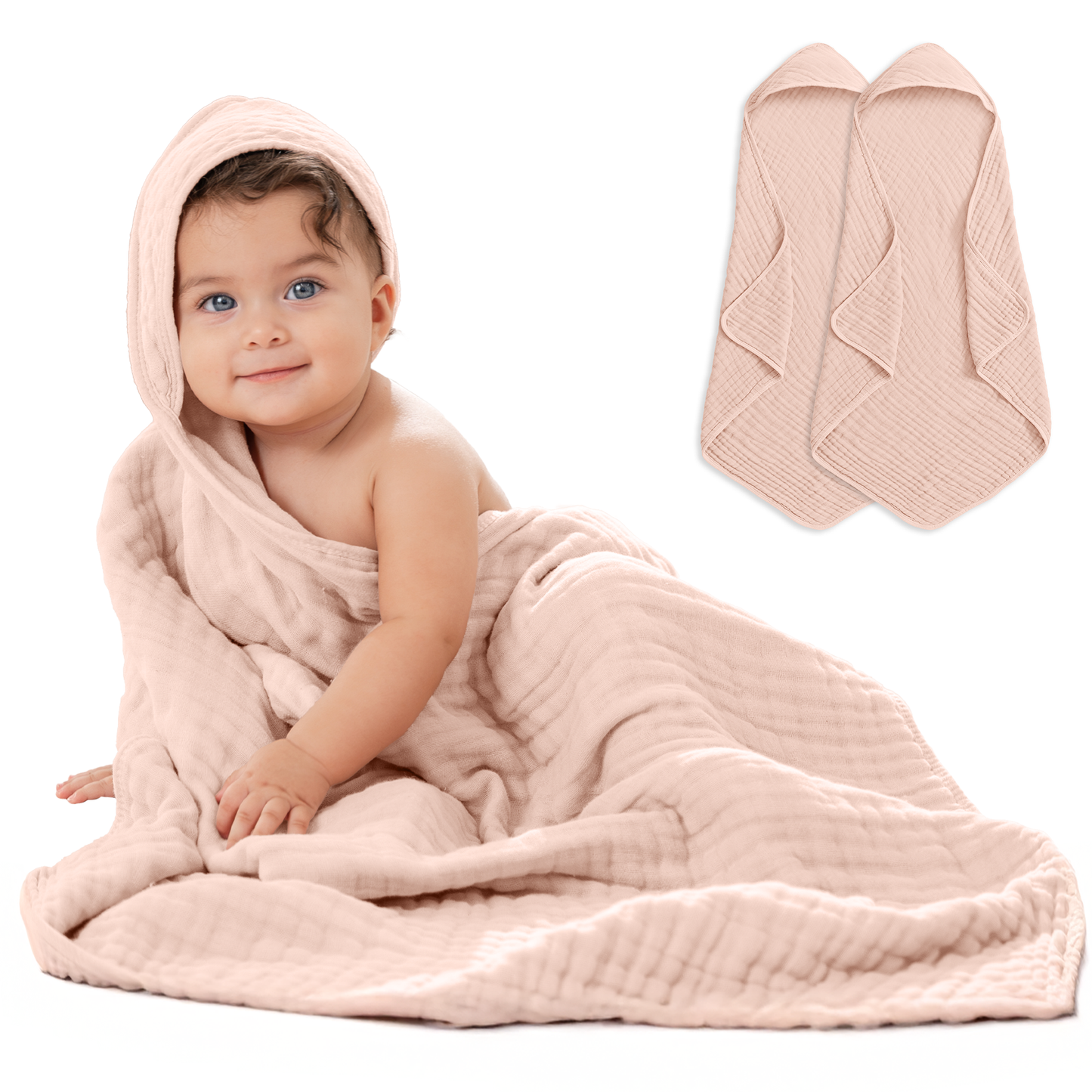 6 Layer Muslin Hooded Towel