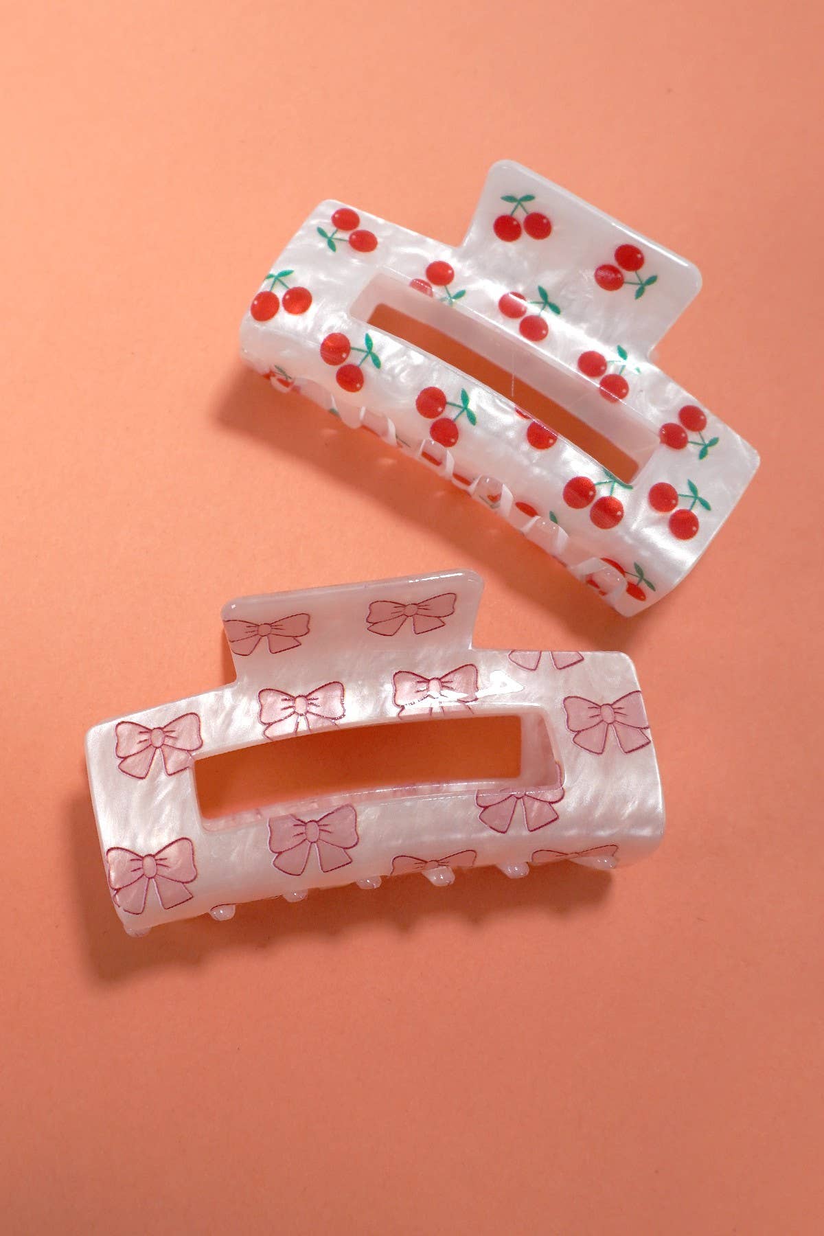 Bow Rectangle Hair Claw Clip