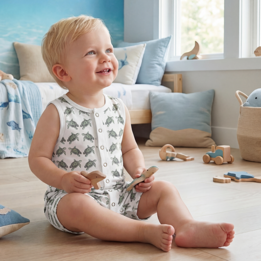 Sweet Bamboo - Sea Turtle Tank Romper
