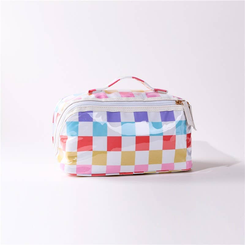 Vinyl Open-Flat Cosmetic Pouch