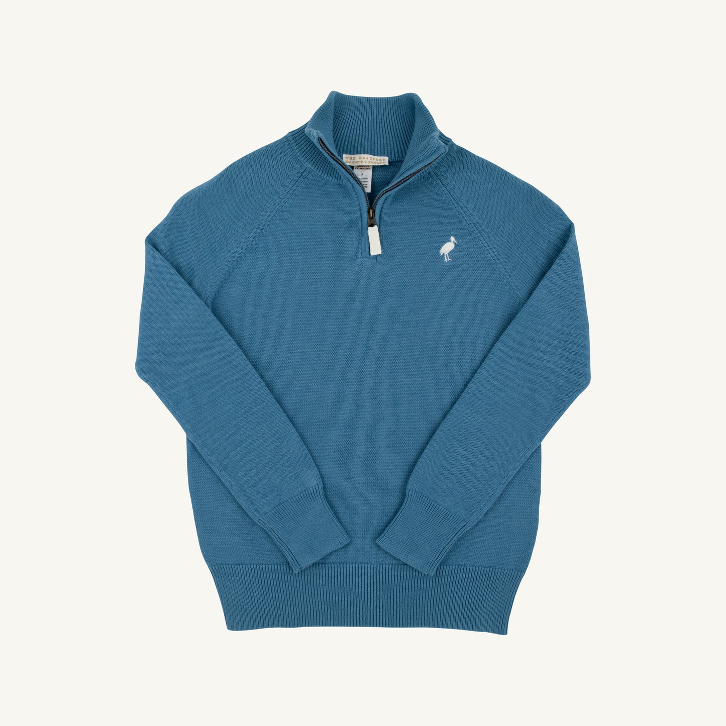 TBBC | Hayden Half Zip Sweater - Barnsley Blue with Palmetto Pearl
