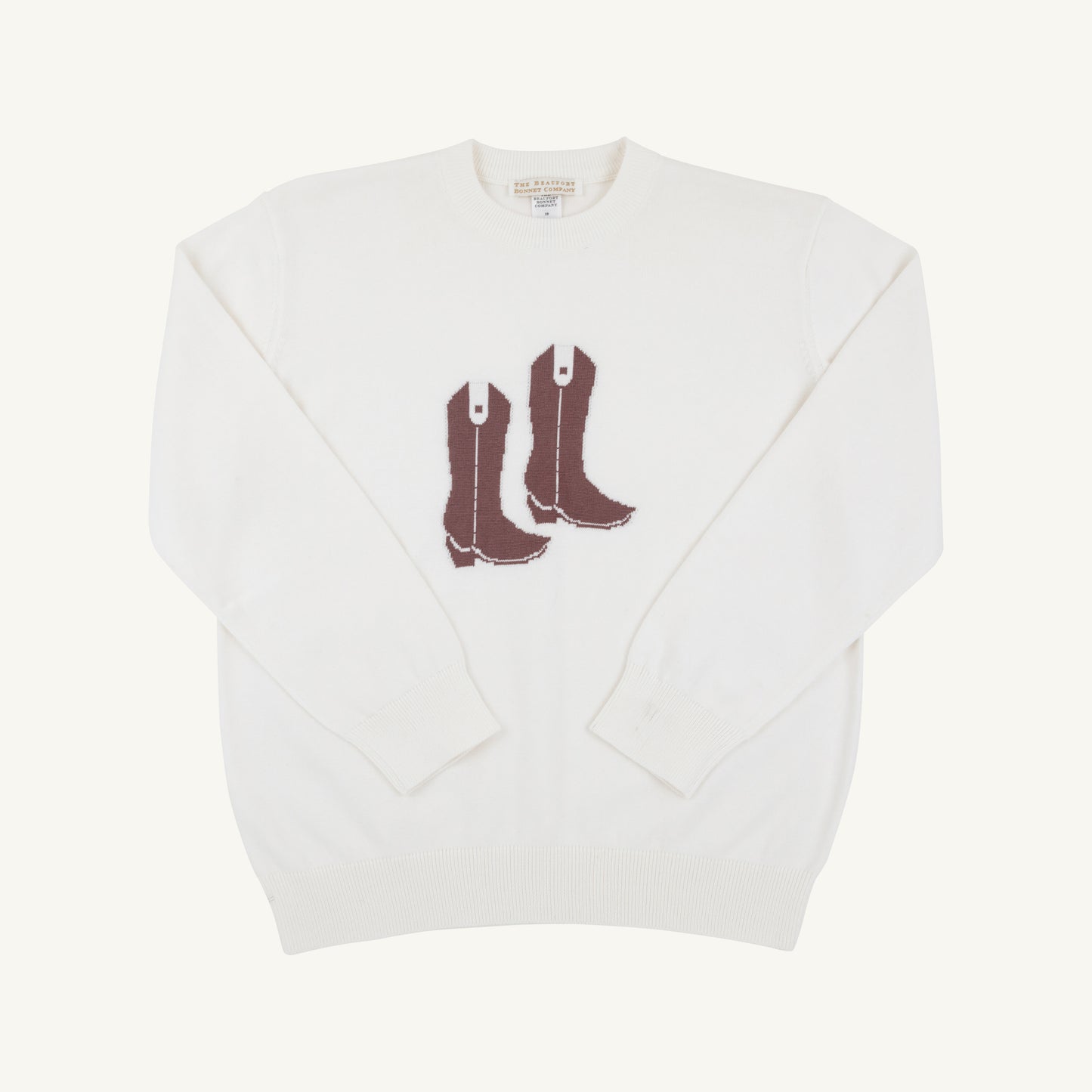 TBBC | Isaac's Intarsia Sweater - Palmetto Pearl with Cowboy Boot