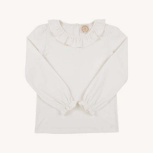 TBBC | Long Sleeve Ramona Ruffle Shirt - Palmetto Pearl