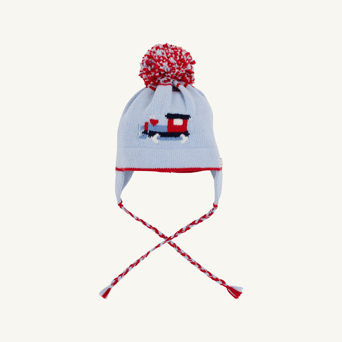 TBBC | Parrish Pom Pom Hat - Beale Street Blue with Train