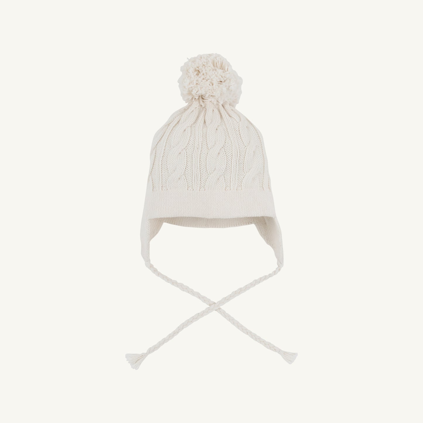 TBBC | Parrish Pom Pom Hat (Cable Knit) - Palmetto Pearl