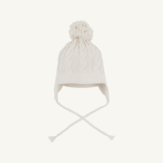 TBBC | Parrish Pom Pom Hat (Cable Knit) - Palmetto Pearl