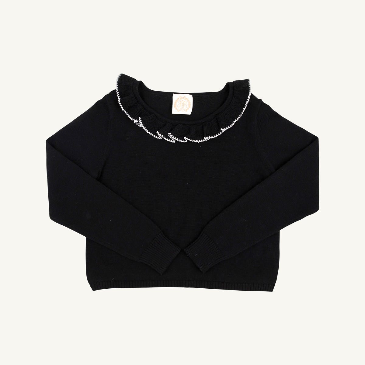 TBBC | Reece Ruffle Sweater - Newport Night with Palmetto Pearl