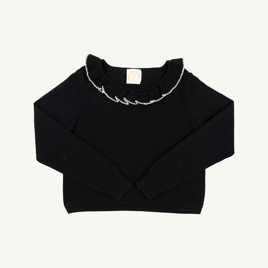 TBBC | Reece Ruffle Sweater - Newport Night with Palmetto Pearl