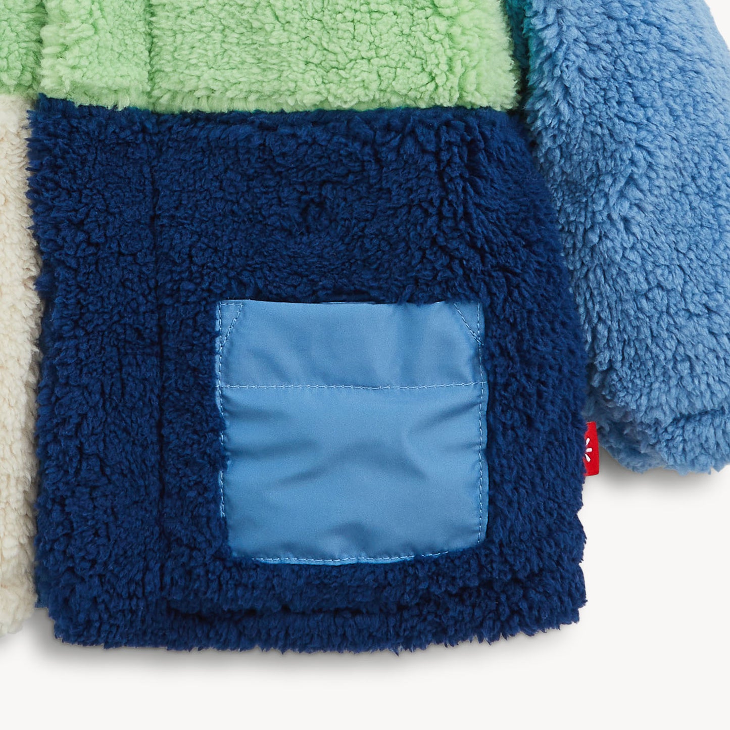 Magnetic Me | Blue Colorblock Sherpa Boys Jacket