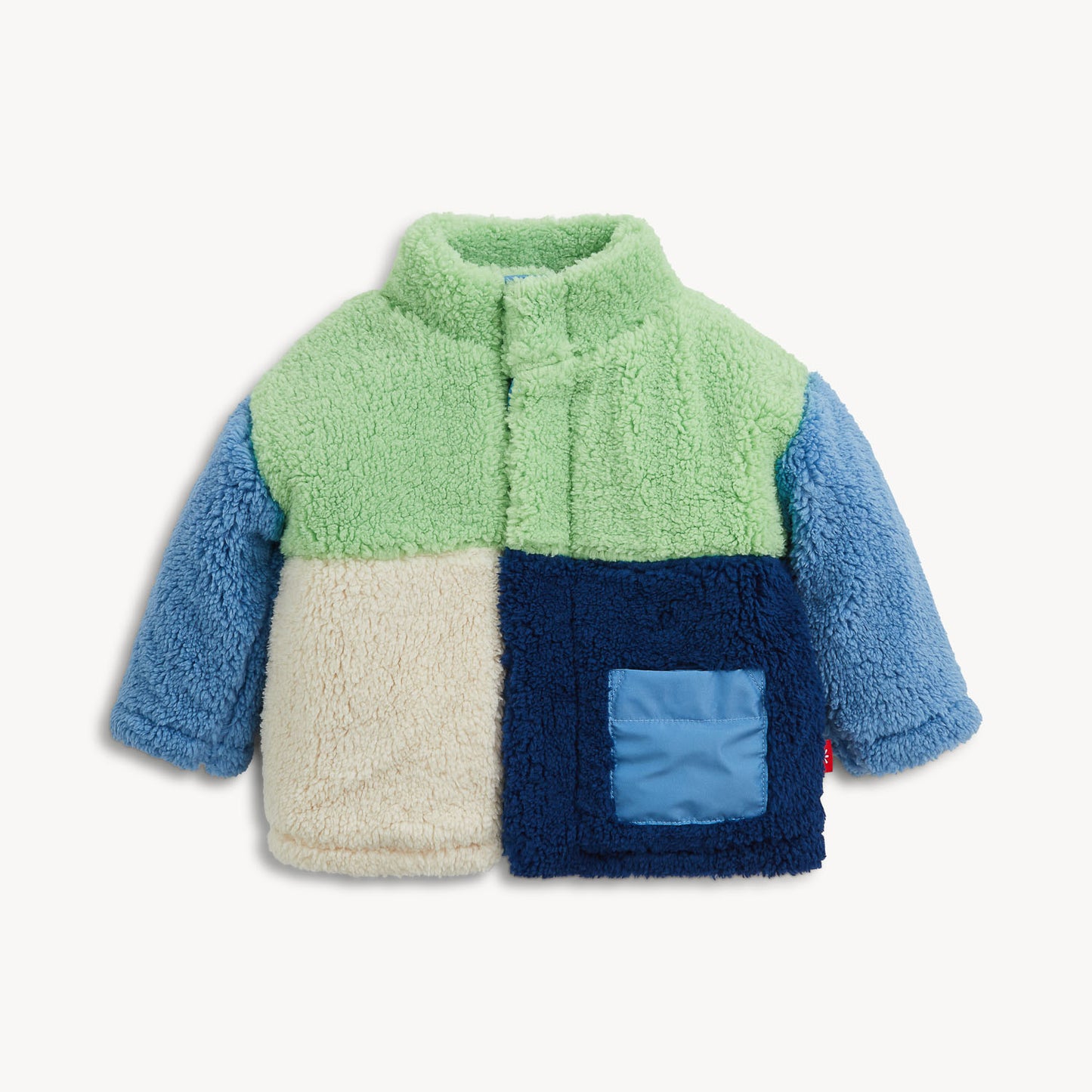 Magnetic Me | Blue Colorblock Sherpa Boys Jacket