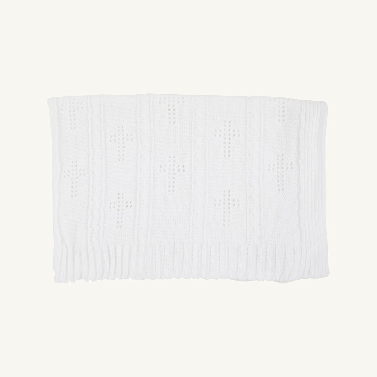TBBC | Bailey Baby Blanket (Pointelle) - Worth Avenue White