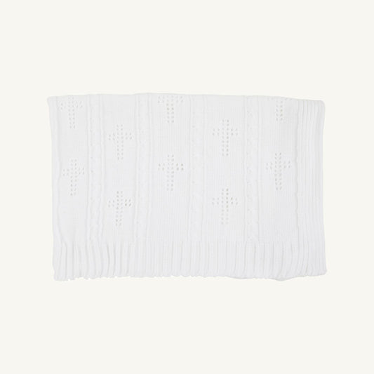 TBBC | Bailey Baby Blanket (Pointelle) - Worth Avenue White