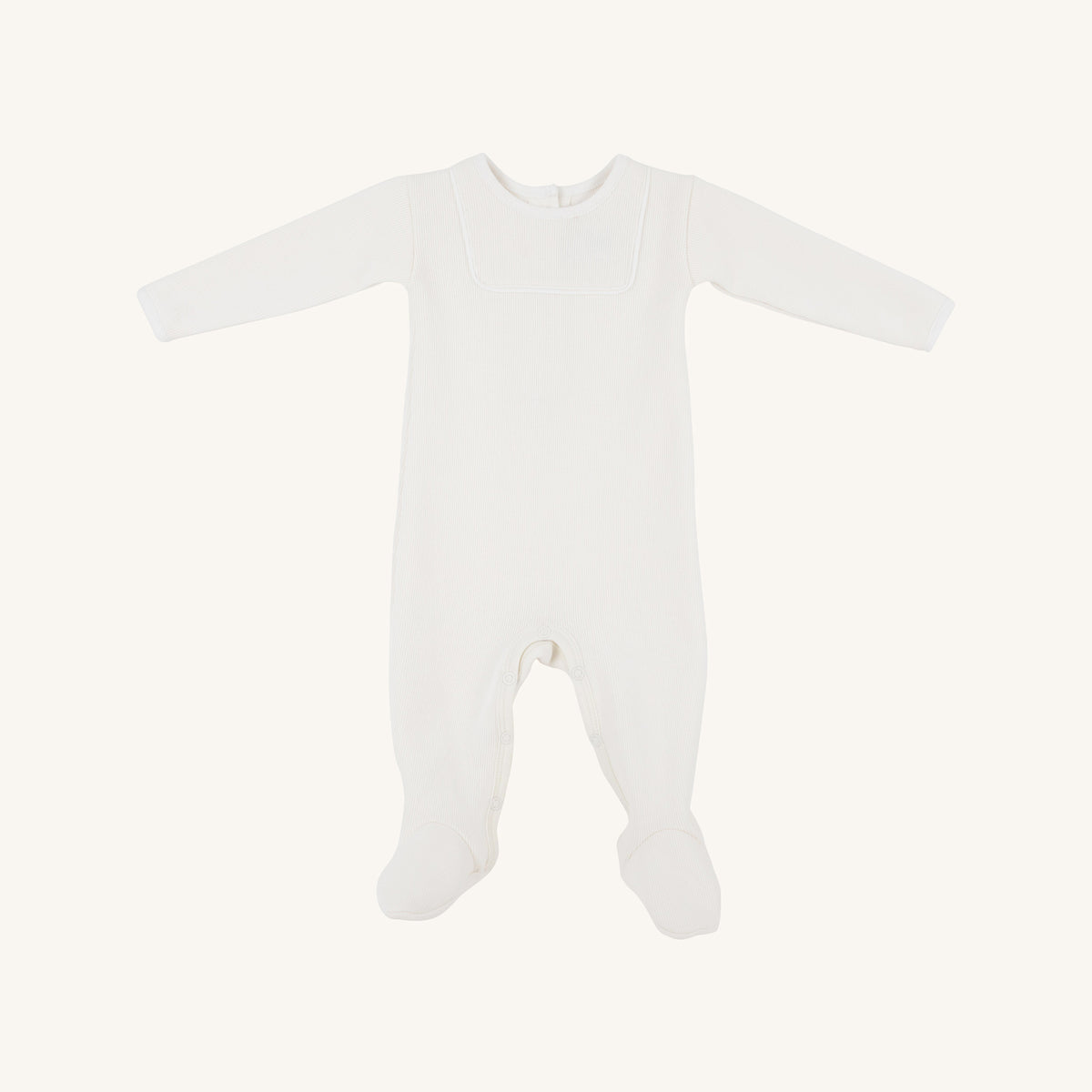 TBBC | Rock Me Romper (Ribbed) - Palmetto Pearl with Worth Avenue White
