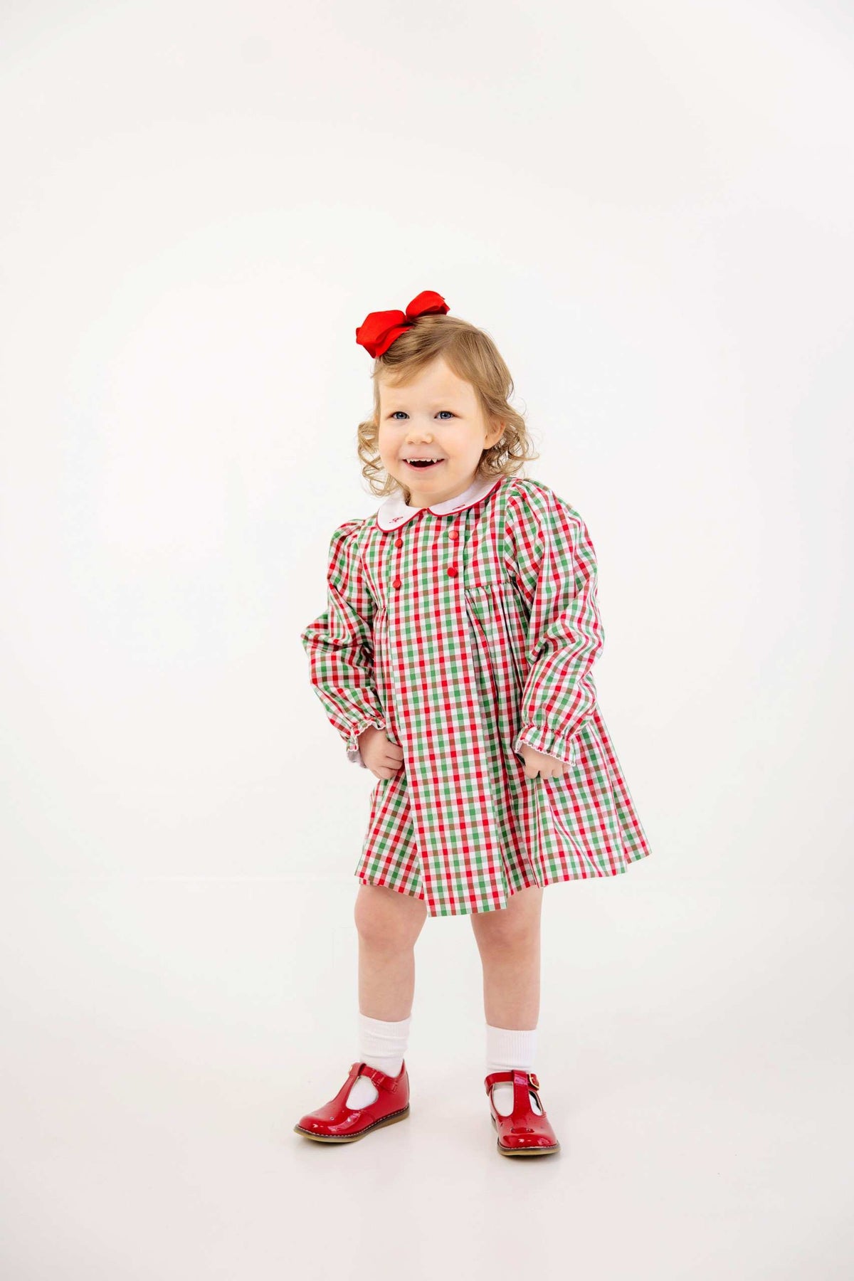 TBBC | Della Marie Dress - Richmond Red and Kiawah Kelly Green Gingham with Worth Avenue White